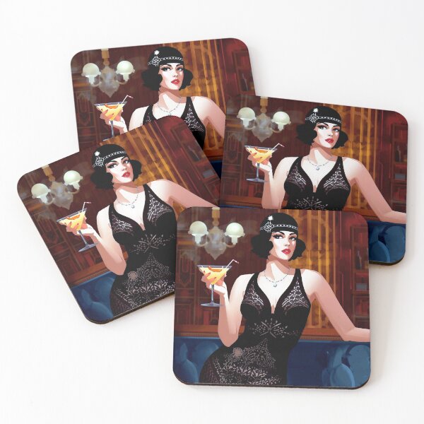 Item preview, 1920s Flapper Girl in Black: Roaring Twenties Vintage Jazz Era Glamour designed and sold by shaang.