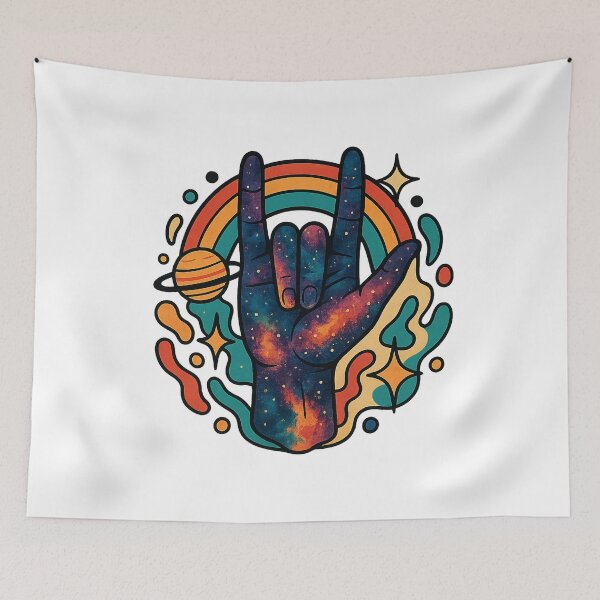 Item preview, Cosmic Rock Hand Galaxy Vibes designed and sold by chromatalove.