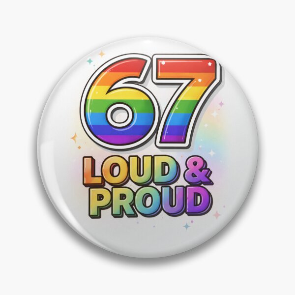 Item preview, 67 Loud & Proud - Rainbow Pride Number Design designed and sold by Panamera22.
