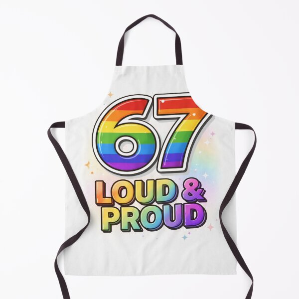 Item preview, 67 Loud & Proud - Rainbow Pride Number Design designed and sold by Panamera22.