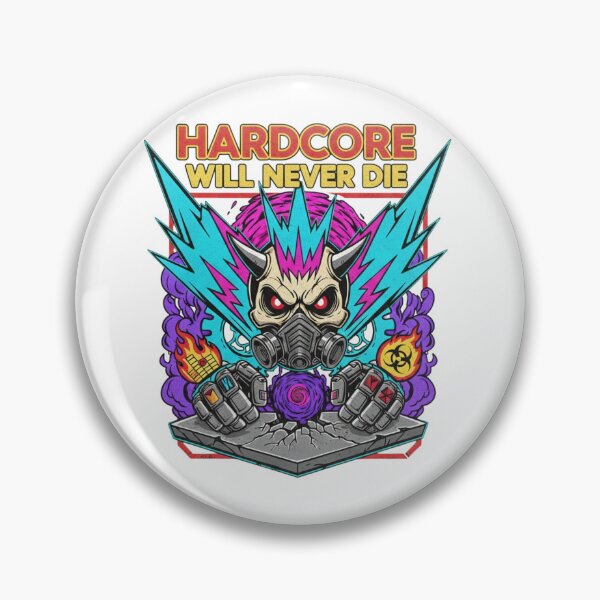 Item preview, Hardcore will never die skull designed and sold by RichTeeDesigns.