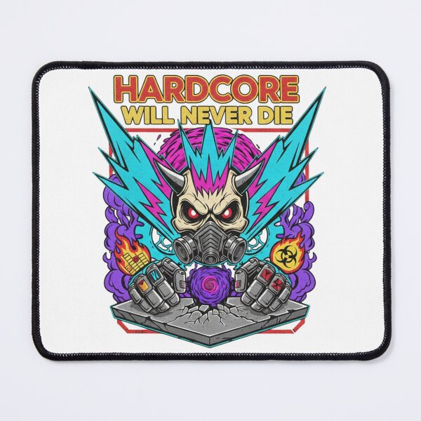 Item preview, Hardcore will never die skull designed and sold by RichTeeDesigns.