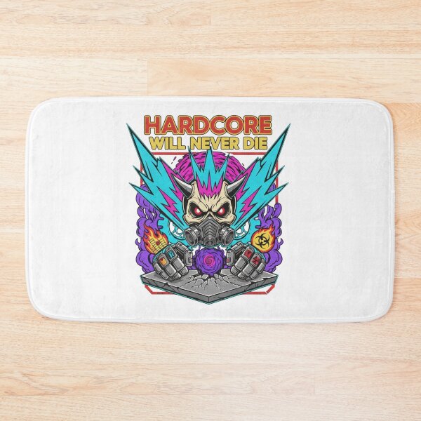 Item preview, Hardcore will never die skull designed and sold by RichTeeDesigns.