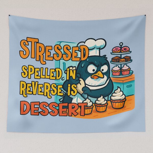 Item preview, Stressed Spelled in Reverse Is Dessert – Penguin Chef Baker designed and sold by Szpaku desart .