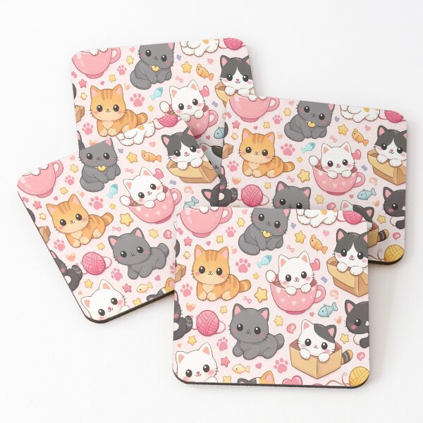 Item preview, Cute cartoon cat pattern designed and sold by saly55887.