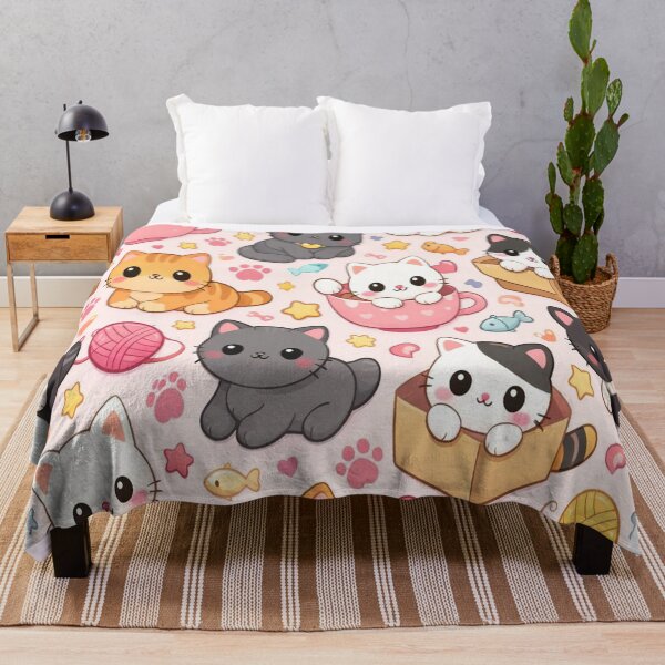 Item preview, Cute cartoon cat pattern designed and sold by saly55887.