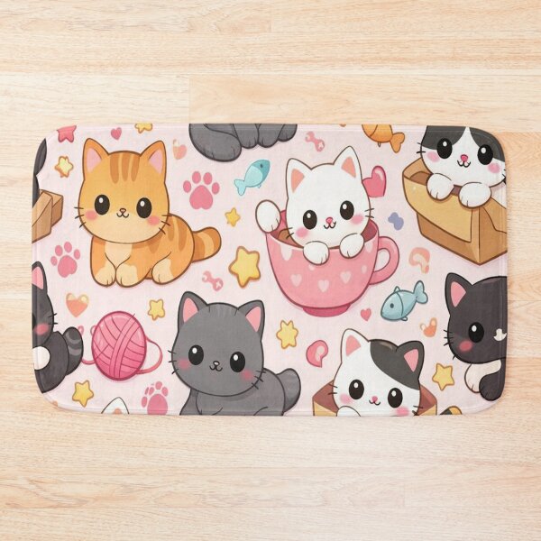 Item preview, Cute cartoon cat pattern designed and sold by saly55887.