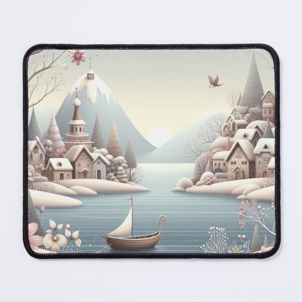 Item preview, A whimsical riverside village designed and sold by Beyondnote-Art.