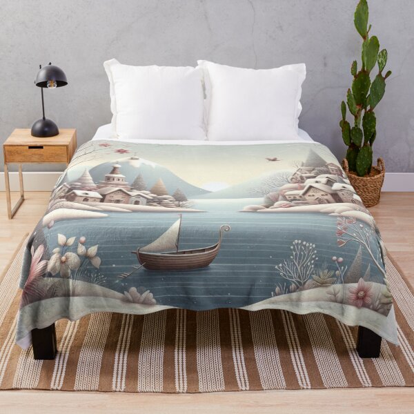 Item preview, A whimsical riverside village designed and sold by Beyondnote-Art.