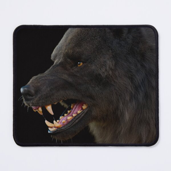 Item preview, Dark Wolf Snarling – Realistic Predator Portrait designed and sold by Massimo Righi.