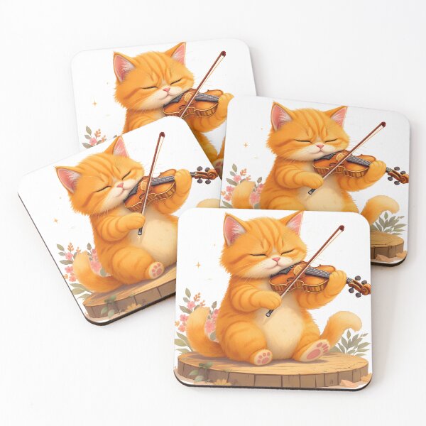 Item preview, cat violin designed and sold by Uglyandcute.