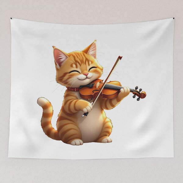Item preview, cat violin designed and sold by Uglyandcute.