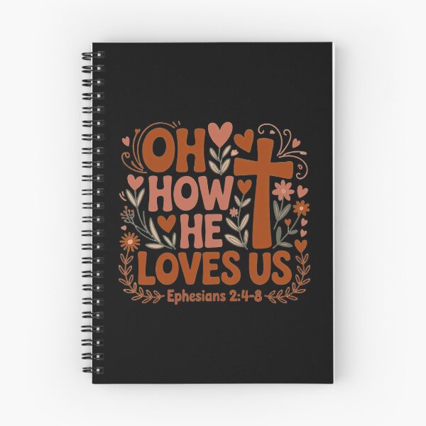 Item preview, Oh How He Loves Us – Christian Valentine Faith Floral Design designed and sold by SoftStyleStudio ⭐⭐⭐.