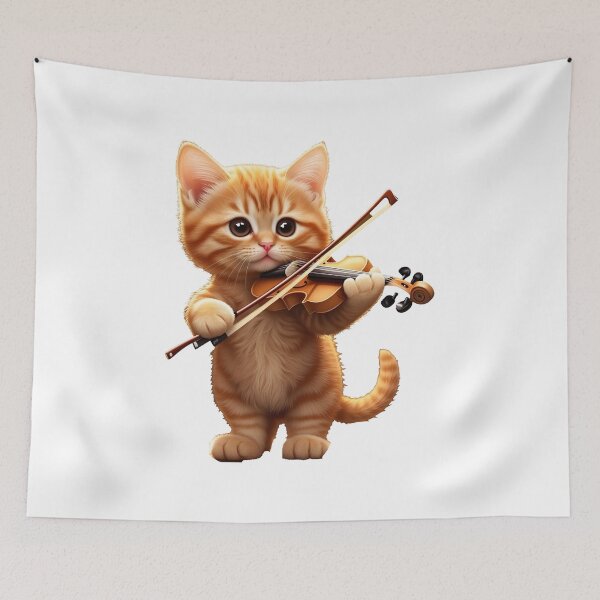Item preview, cat violin designed and sold by Uglyandcute.