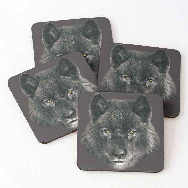 Item preview, Black Wolf Stare – Silent Alpha Wildlife Art designed and sold by Massimo Righi.