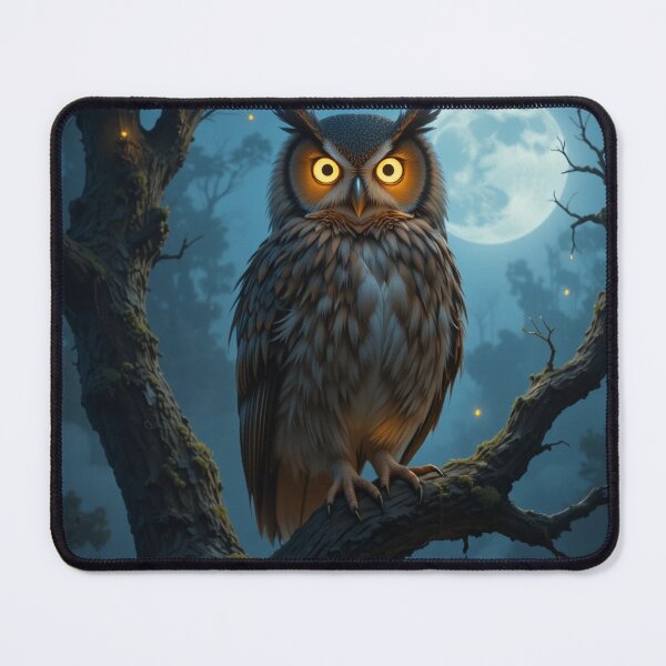Item preview, Owl in Enchanted Moonlit Forest designed and sold by InezPhotography.