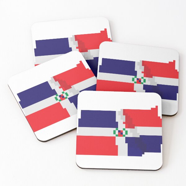 Item preview, Flag of Dominican Republic, a flag with a pixel art designed and sold by massingso.