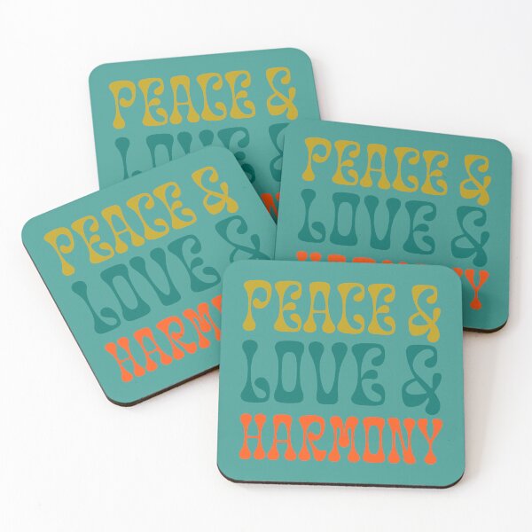 Item preview, Peace & Love & Harmony - Dijon, Peacock, Poppy designed and sold by sillyjess.