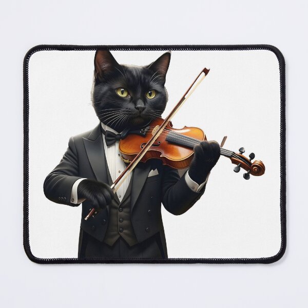 Item preview, black cat violin designed and sold by Uglyandcute.