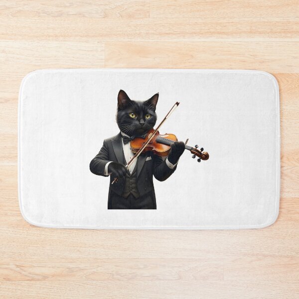 Item preview, black cat violin designed and sold by Uglyandcute.