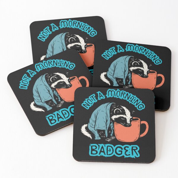 Item preview, Not a Morning Badger– Funny Coffee Lover Frog Illustration designed and sold by ChameraDesign.