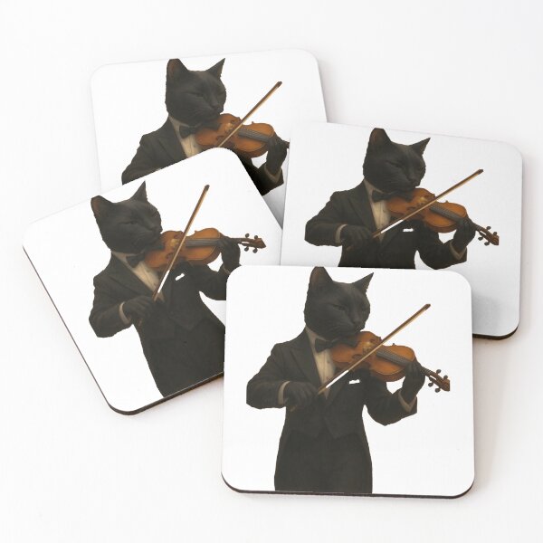 Item preview, black cat violin designed and sold by Uglyandcute.