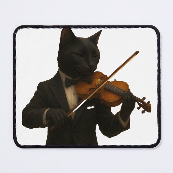 Item preview, black cat violin designed and sold by Uglyandcute.