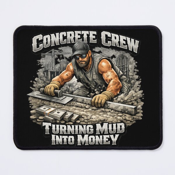 Item preview, Concrete Crew Turning Mud Into Money designed and sold by PwrCraftDesigns.