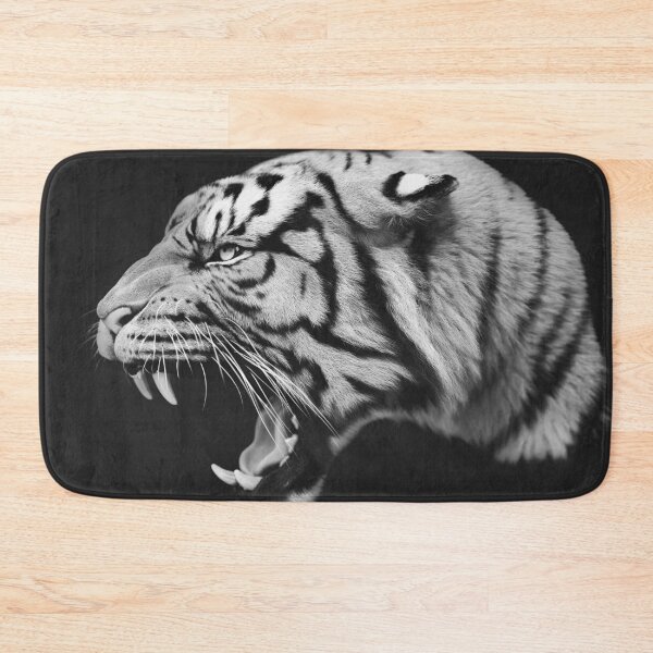 Item preview, Roaring Tiger – Black & White Power Portrait designed and sold by Massimo Righi.