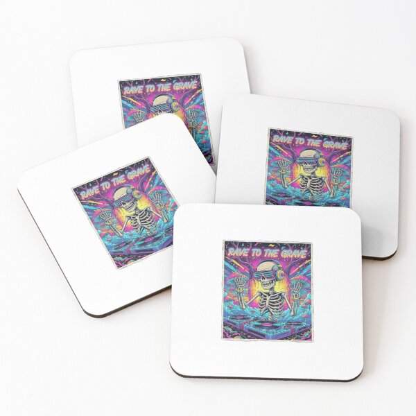Item preview, Rave to the grave psychedelic skeleton designed and sold by RichTeeDesigns.