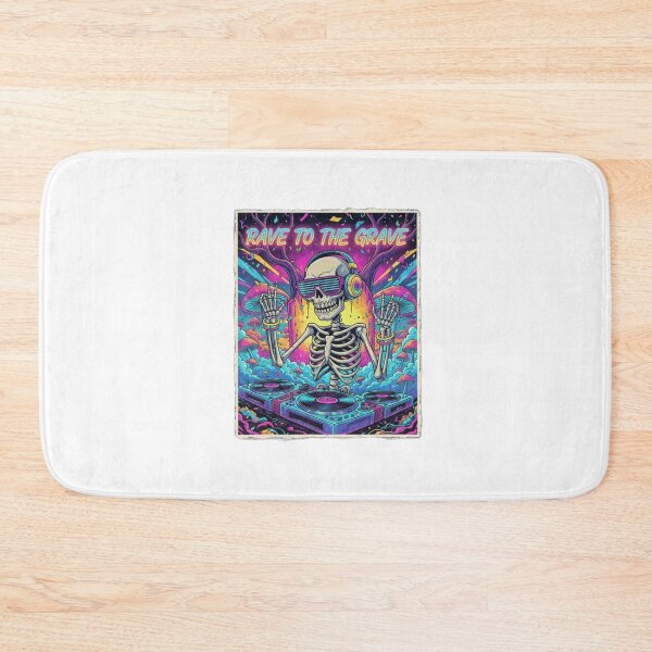 Item preview, Rave to the grave psychedelic skeleton designed and sold by RichTeeDesigns.