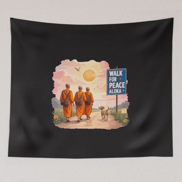 Item preview, Walk for Peace Monks with Aloka Dog designed and sold by kiralynstration.