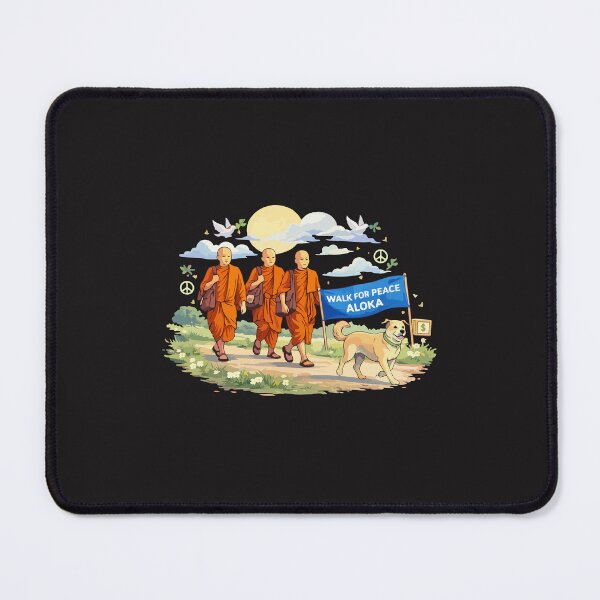 Item preview, Walk for Peace Monks with Aloka Dog designed and sold by kiralynstration.