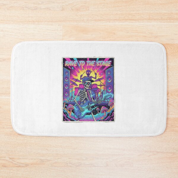 Item preview, Copy of Rave to the grave psychedelic skeleton designed and sold by RichTeeDesigns.