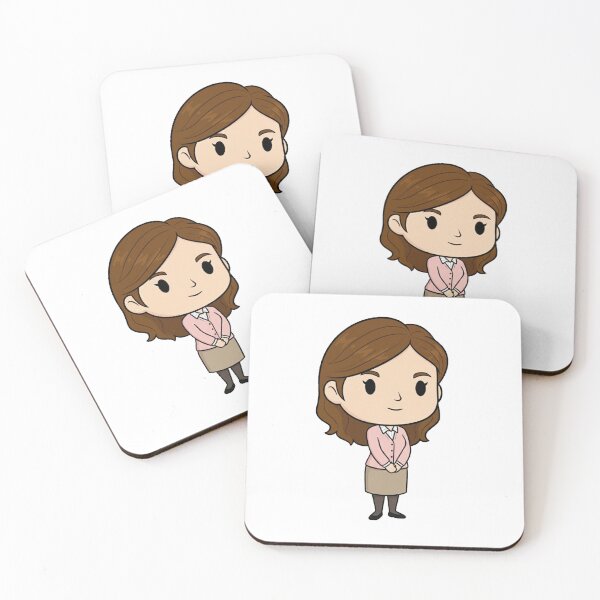 Item preview, Cute Chibi Office Girl Illustration – Kawaii Cartoon Pam Beesly designed and sold by Greemo03.