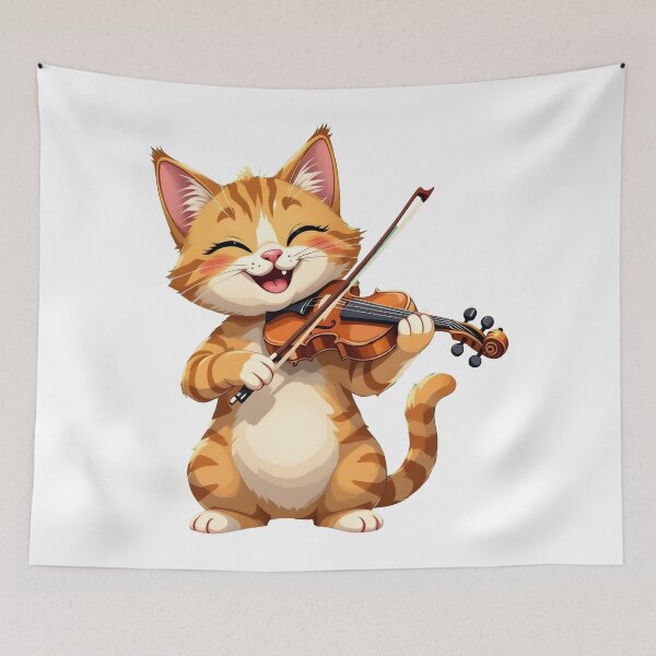 Item preview, cat violin designed and sold by Uglyandcute.