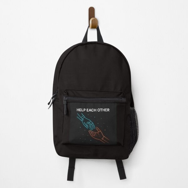 Item preview, HELP EACH OTHER – Futuristic Minimalist T-Shirt Design designed and sold by Our-redbubble.