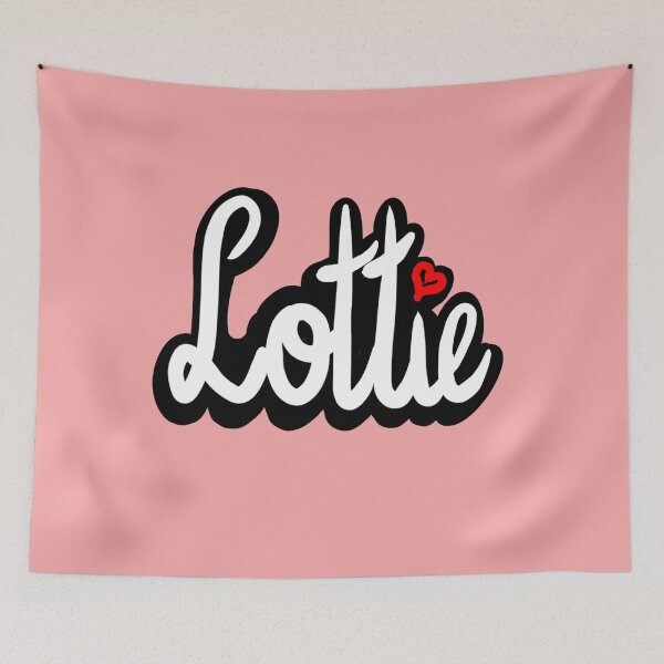 Item preview, Lottie nickname for Charlotte in cursive white calligraphy Popular Girls and women custom name Lottie designed and sold by Artonmytee.