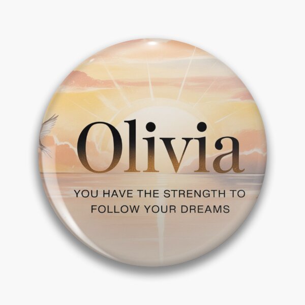 Item preview, Olivia – Inspirational Name Design with Motivational Quote designed and sold by Pink Decor .
