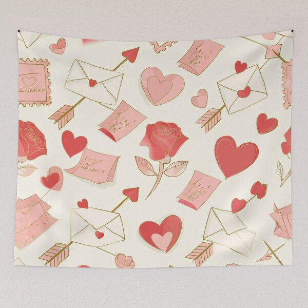 Item preview, Whimsical Valentine’s Day Love Letters Seamless Pattern designed and sold by skysshobu.