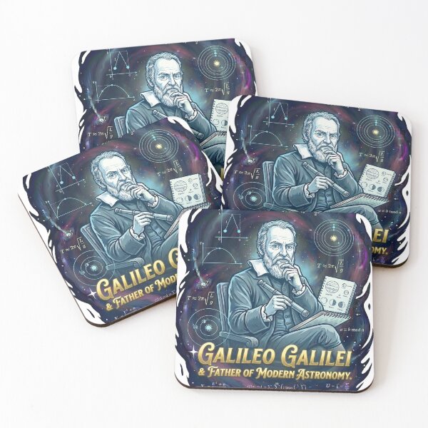 Item preview, Galileo Galilei: The Father of Modern Astronomy - Cosmic Science Art designed and sold by TheEmptySet.