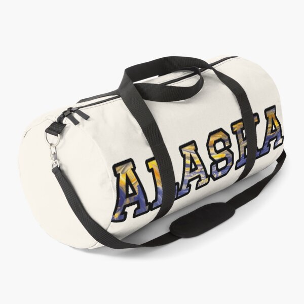 Item preview, Alaska Travel Souvenir | Blue and Yellow Alaska Art designed and sold by Long Family Gifts.
