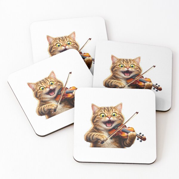 Item preview, cat violin designed and sold by Uglyandcute.