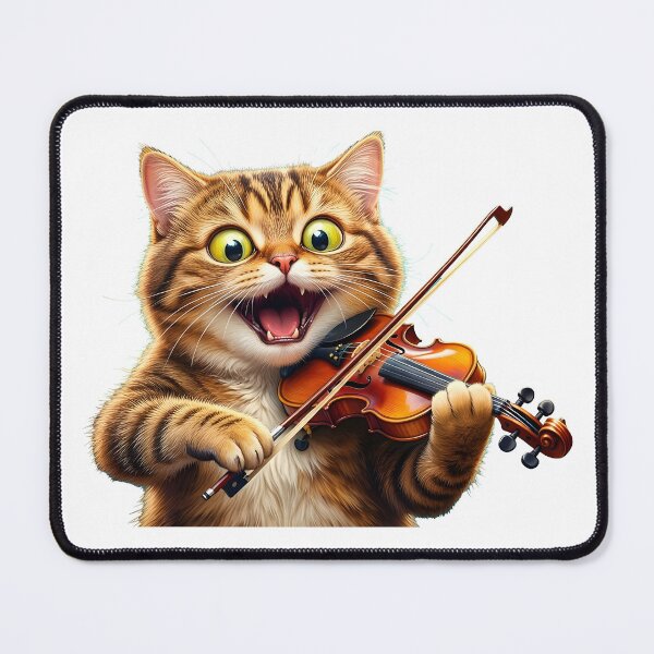 Item preview, cat violin designed and sold by Uglyandcute.