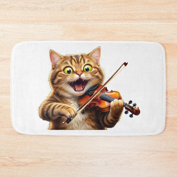 Item preview, cat violin designed and sold by Uglyandcute.