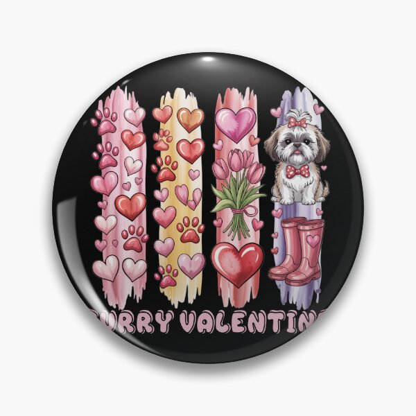 Item preview, Cute Valentine Pets & Hearts – Watercolor Love Stripes Illustration designed and sold by SoftStyleStudio ⭐⭐⭐.