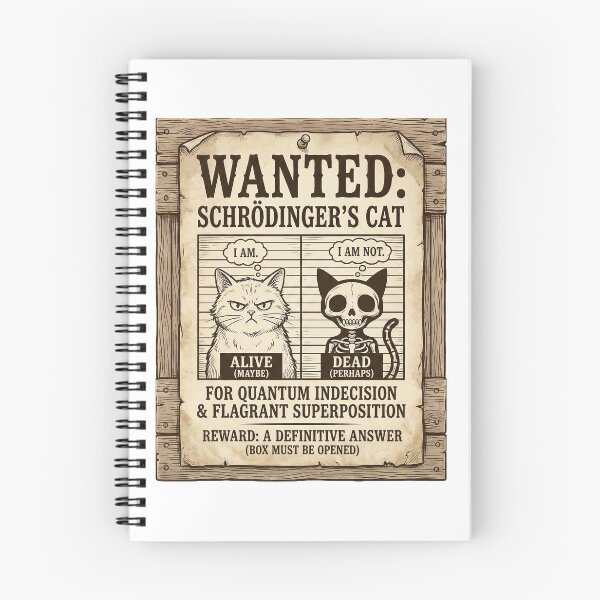 Item preview, Schrödinger's Cat: Wanted for Flagrant Superposition designed and sold by TheEmptySet.