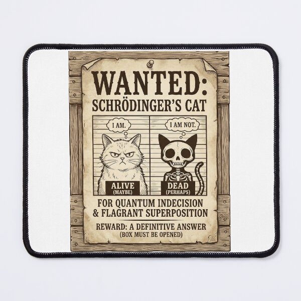 Item preview, Schrödinger's Cat: Wanted for Flagrant Superposition designed and sold by TheEmptySet.