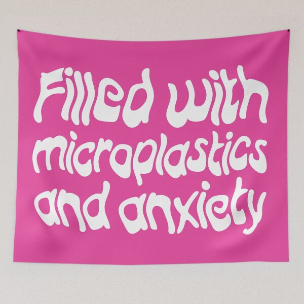 Item preview, Filled with Microplastics and Anxiety - White designed and sold by sillyjess.