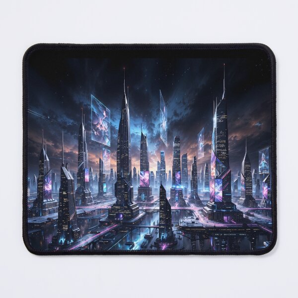 Item preview, Neo-Tokyo Skyline: Ethereal Cyberpunk Metropolis at Dusk designed and sold by KYOFRAME.